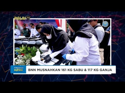 BNN MUSNAHKAN 161 KG SABU 117 KG GANJA DARI 8 KASUS