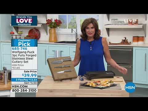 Wolfgang Puck 3piece Fully Forged Stainless Steel Cutler...