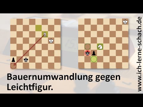 Endspiel-Grundlagen: Leichtfigur gegen Freibauern.