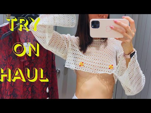 4K Transparent Try on Haul with  MAriya  See through clothes