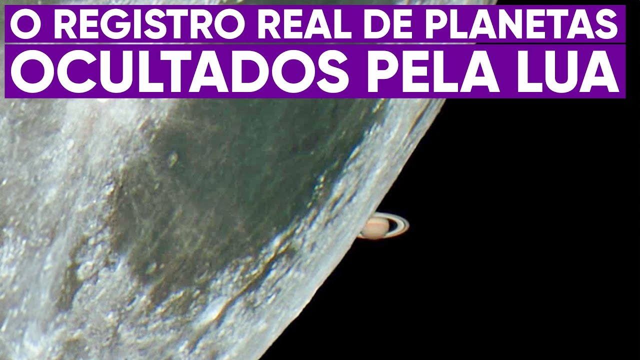 O vídeo real de planetas ocultados pela Lua