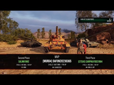 WOT Console: Charioteer at Steppes - 5.4k damage! MVP
