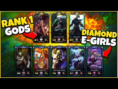 *3V5* FIVE DIAMOND E-GIRLS VS. 3 CHALLENGER ONE-TRICKS (CRAZY GAME) FT. KARASMAI - League of Legends
