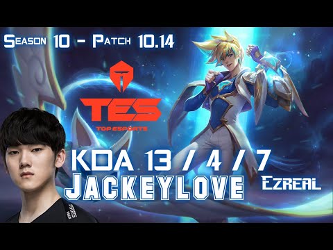TES Jackeylove EZREAL vs TRISTANA ADC - Patch 10.14 KR Ranked