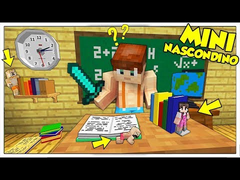 Mini Hide and Seek at School When You're Very Little! - Minecraft ITA