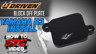Driven Block Off Plate install on a 2015 Yamaha YZF-R3 from Sportbiketrackgear.com