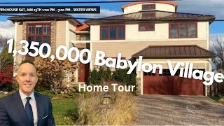 Waterfront 1,350,000 Home Tour in Babylon Village