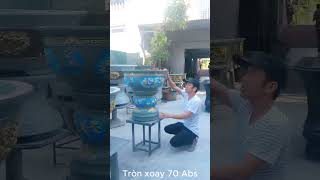 Tròn xoay 70 Abs hoa văn Cúc – Sen - Cá – Chùa 1 cột