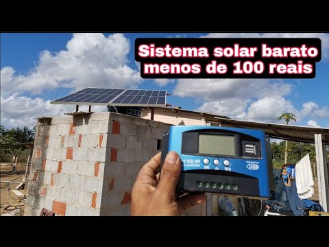 SIMPLE AND CHEAP SOLAR SYSTEM FOR A COMPLETE HOUSE WITH REFRIGERATOR controller R$100 loss