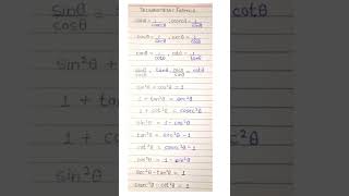#shorts #trigonometry all formula class 10 #trikonmitisutra #shortvideo