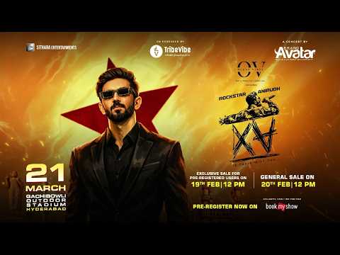 Rockstar Anirudh XV – 15 Years With You - HYDERABAD CONCERT - ANNOUNCEMENT VIDEO