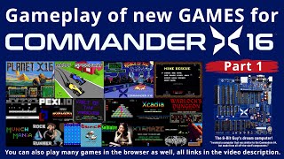 Commander X16 Games Part 1/2