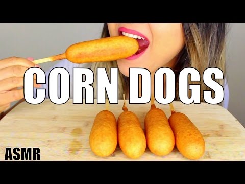 ASMR: Corn dogs *BINAURAL Eating Sounds* with ZOOM H6 Video