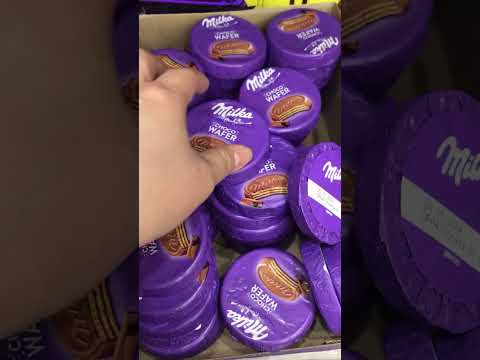 CHOCOLATE WAFER MILKA #shorts #short #chocolate #wafer #milka #milkachocolate #chocolatewafer #asmr