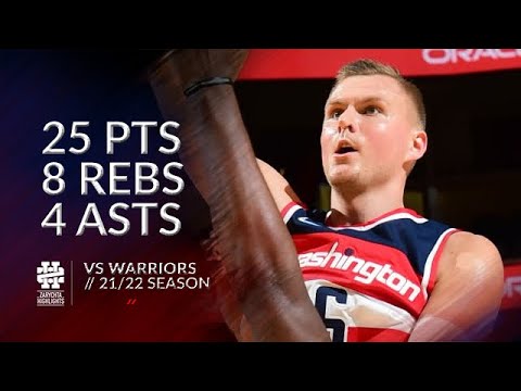 Kristaps Porzingis 25 pts 8 rebs 4 asts vs Warriors 21/22 season