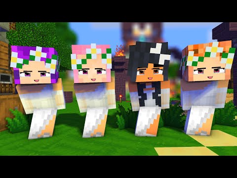POI POI COUPLE WEDDING APHMAU CUTE FRIENDS MIA, ZOEY AND KC - MINECRAFT ANIMATION #shorts