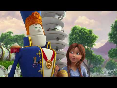 Legends of Oz: Dorothy’s Return trailer frame with Dorothy looking up at a twister forming over Kansas