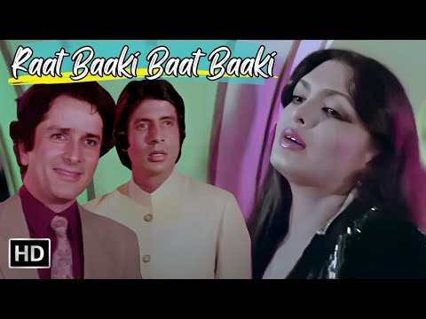 Raat Baaki Baat Baaki | Amitabh Bachchan, Parveen, Shashi Kapoor | Namak Halal 80s Party Hit Songs