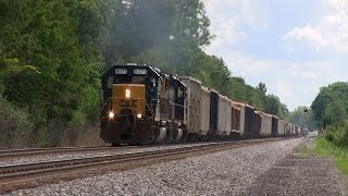 preview picture of video 'CSX 8071 at Madison (17JUL2014)'