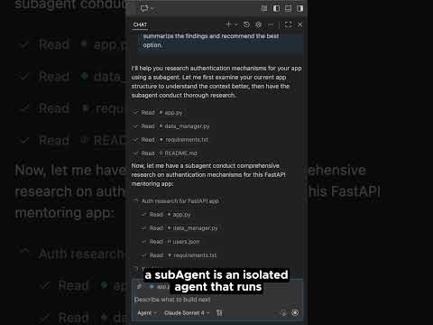 Subagents in VS Code Insiders 💬