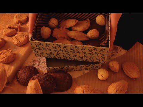 Making a Christmas Cookie Box for a Friend | Cosy Cooking ASMR #cooking #asmrsounds #cozy #cookies