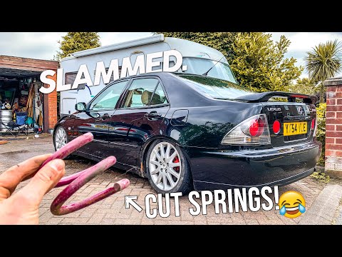 CUTTING THE SPRINGS ON THE IS200!! *SLAMMED*