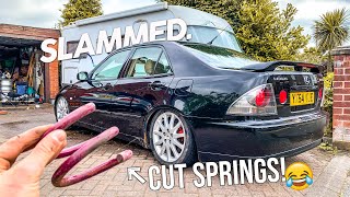 CUTTING THE SPRINGS ON THE IS200!! *SLAMMED*