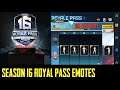 Season 16 Emotes | Season 16 Royal Pass Emotes | Season 16 Royal Pass Pubg Mobile | Season 16 Leaks