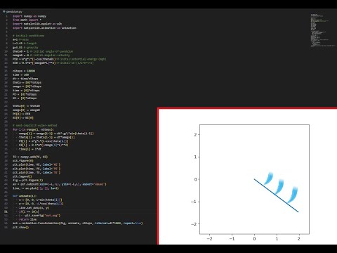 Pendulum Simulation In Python Asmr No Talking