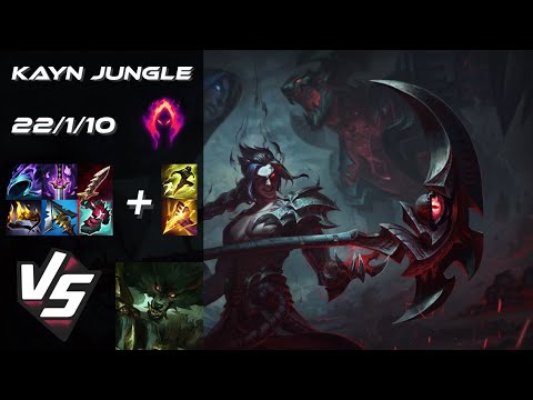 JUNGLE Kayn vs Warwick - NA Grandmaster Patch 25.18