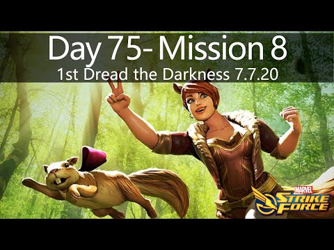 Dark Dimension 3 - Dread the Darkness - First Run - Node 8 - Day 75 - MARVEL STRIKE FORCE - 7.7.20
