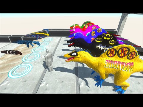Wolverine Spinosaurus and FPS AVATAR RESCUE MISSION DEATH RUN - Animal Revolt Battle Simulator