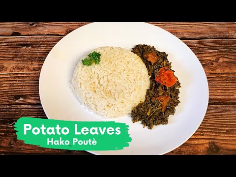 Potato Leaves Recipe | Sauce Feuilles de Patate Douce | Hako Poutè 🇬🇳