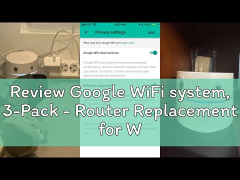 Google WiFi system, 3-Pack - Router Replacement for Whole Home Coverage (NLS-1304-25),White video review thumbnail