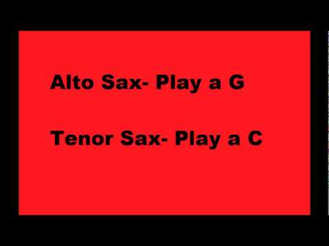 Saxophone tuning note (alto and tenor)