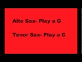 Saxophone tuning note (alto and tenor)