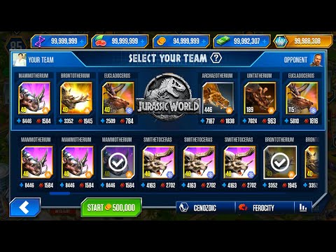 EUCLADOCEROS vs UINTATHERIUM - UNLOCK MICROPOSAURUS - JURASSIC WORLD THE GAME