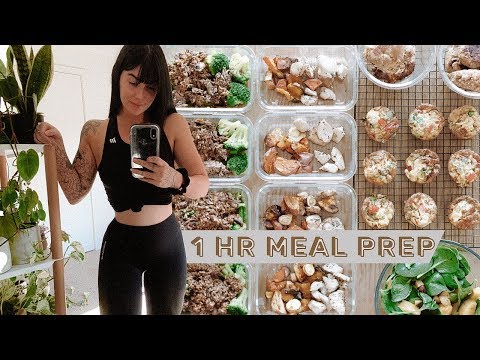 MEAL PREP WITH ME - healthy, fast meals (IN 1 HOUR) // Rachel Aust