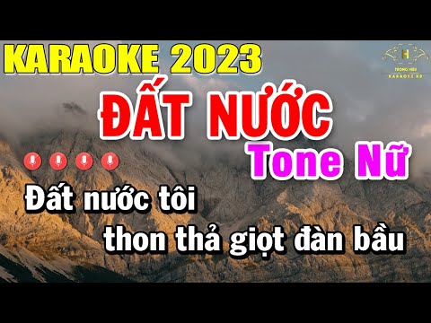 Đất Nước Karaoke Tone Nữ Nhạc Sống 2023 | Trọng Hiếu