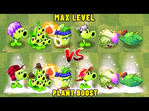 PVZ 2 - MAX LEVEL Plants vs BOOST Plants! vs Gladiator Gargantuar!