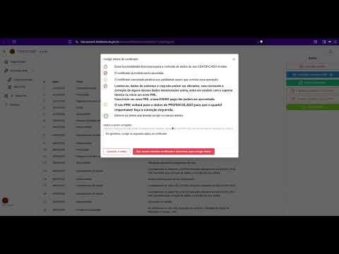Prévia do vídeo 14.1.2 - Correção de dados de certificado emitido (parte 2)