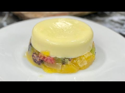 Fresh Fruit Flan with Orange Jelly