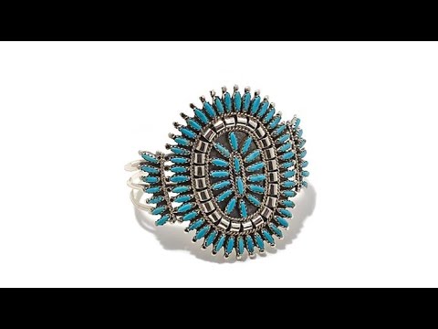Chaco Canyon Zuni Kingman Turquoise Cluster Cuff