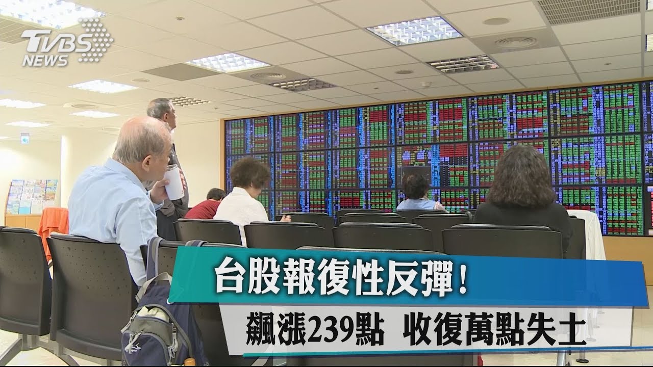 台股報復性反彈！飆漲239點　收復萬點失土