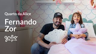 QUARTO MENINA:  INSPIRE-SE NO QUARTO INFANTIL SEREIA, TEMA ESCOLHIDO POR FERNANDO ZOR PARA A FILHA