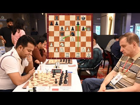 Ein Doppelfigurenopfer für ein Remis? | Saptarshi Roy gegen Michal Krasenkow | Chhattisgarh Maste...