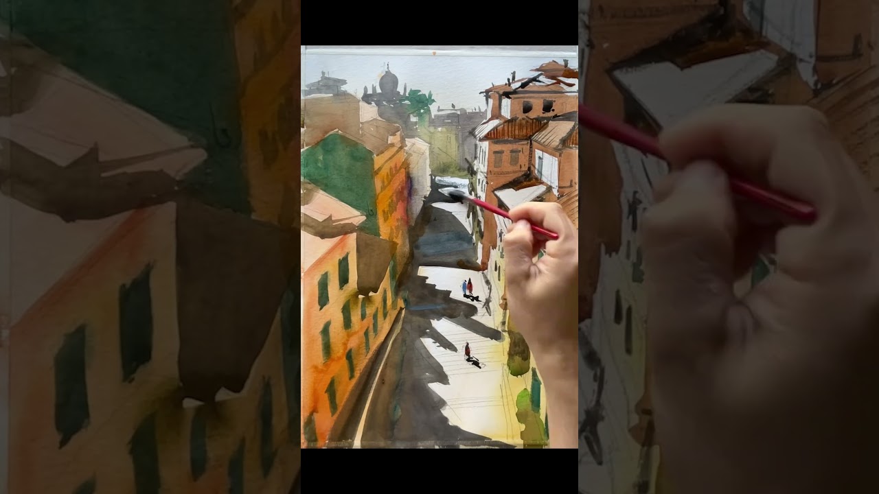 Artistic Journey | Advanced Watercolour of Climbing Through the Centuries #watercolorpainting