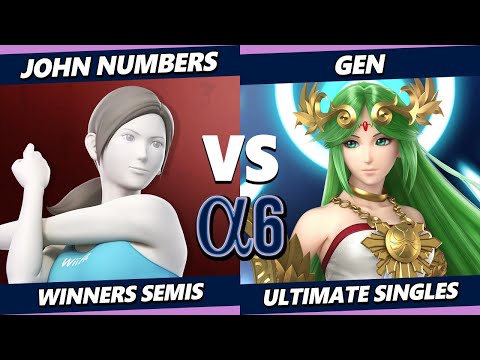 Alpha 6 Top 8 - John Numbers (Wii Fit) Vs. Gen (Palutena) Smash Ultimate - SSBU