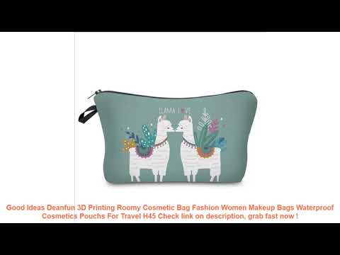 Deanfun 3D Printing Roomy Cosmetic Bag Fashion Women Makeup Bags Water