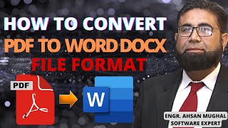 How to Convert PDF To Microsoft Word Docx file format, #ahsanmughal